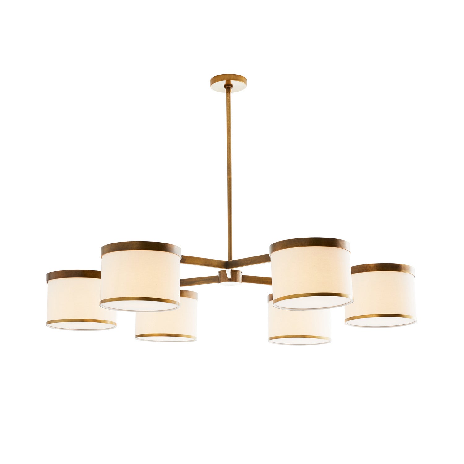 Arteriors - 89477 - Six Light Chandelier - Max - Antique Brass