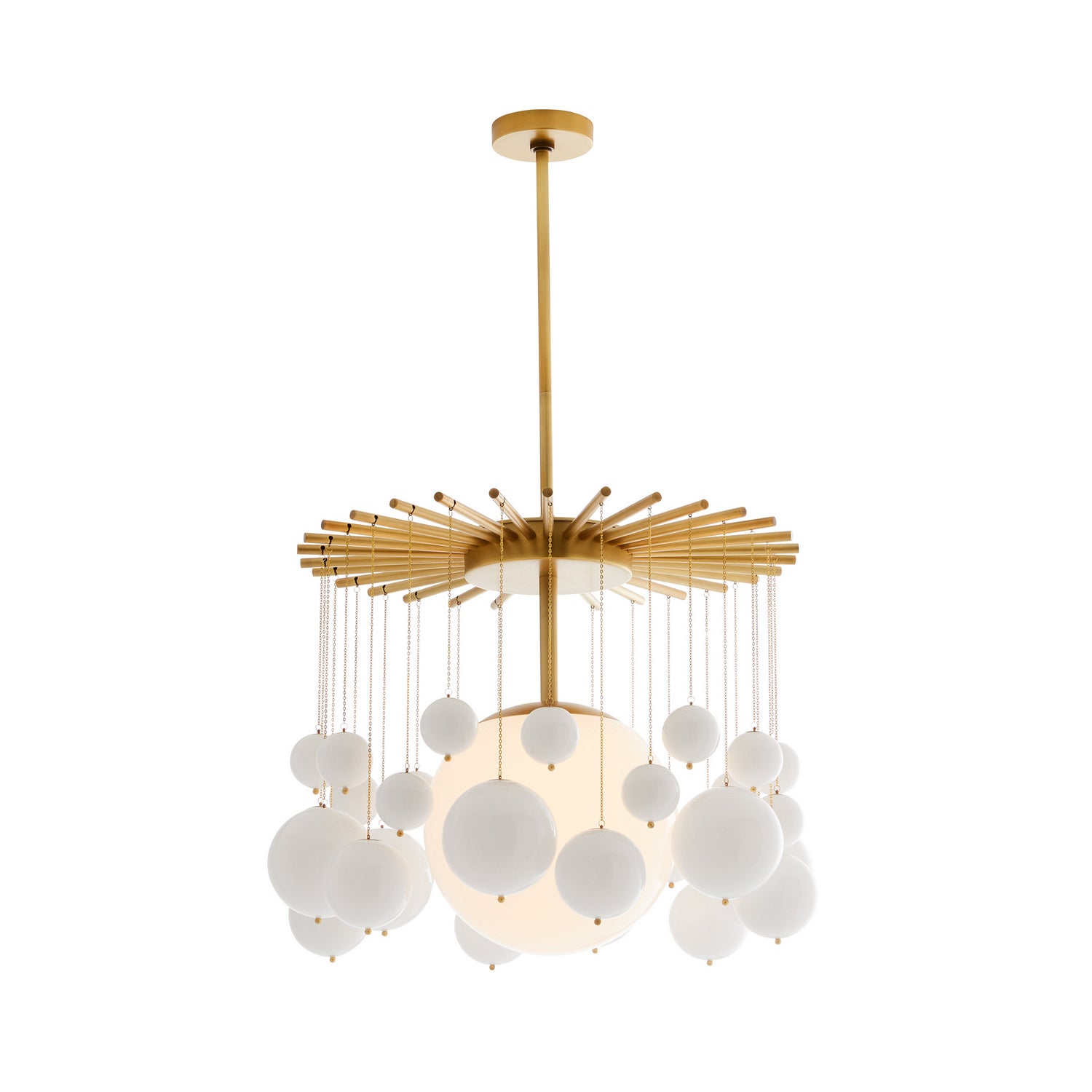 Arteriors - 89493 - One Light Chandelier - Mira - Antique Brass