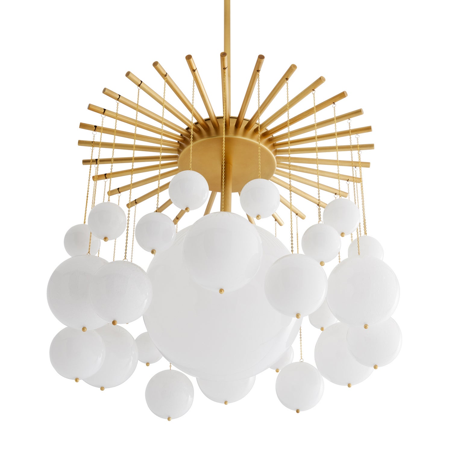 Arteriors - 89493 - One Light Chandelier - Mira - Antique Brass