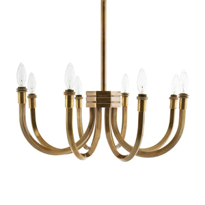 Arteriors - DJ42000 - Eight Light Chandelier - Gaetano - Vintage Brass