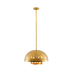 Arteriors - DJ42002 - Four Light Pendant - Tapio - Vintage Brass