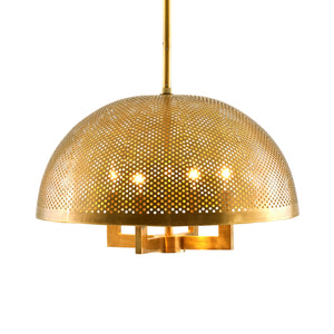 Arteriors - DJ42002 - Four Light Pendant - Tapio - Vintage Brass