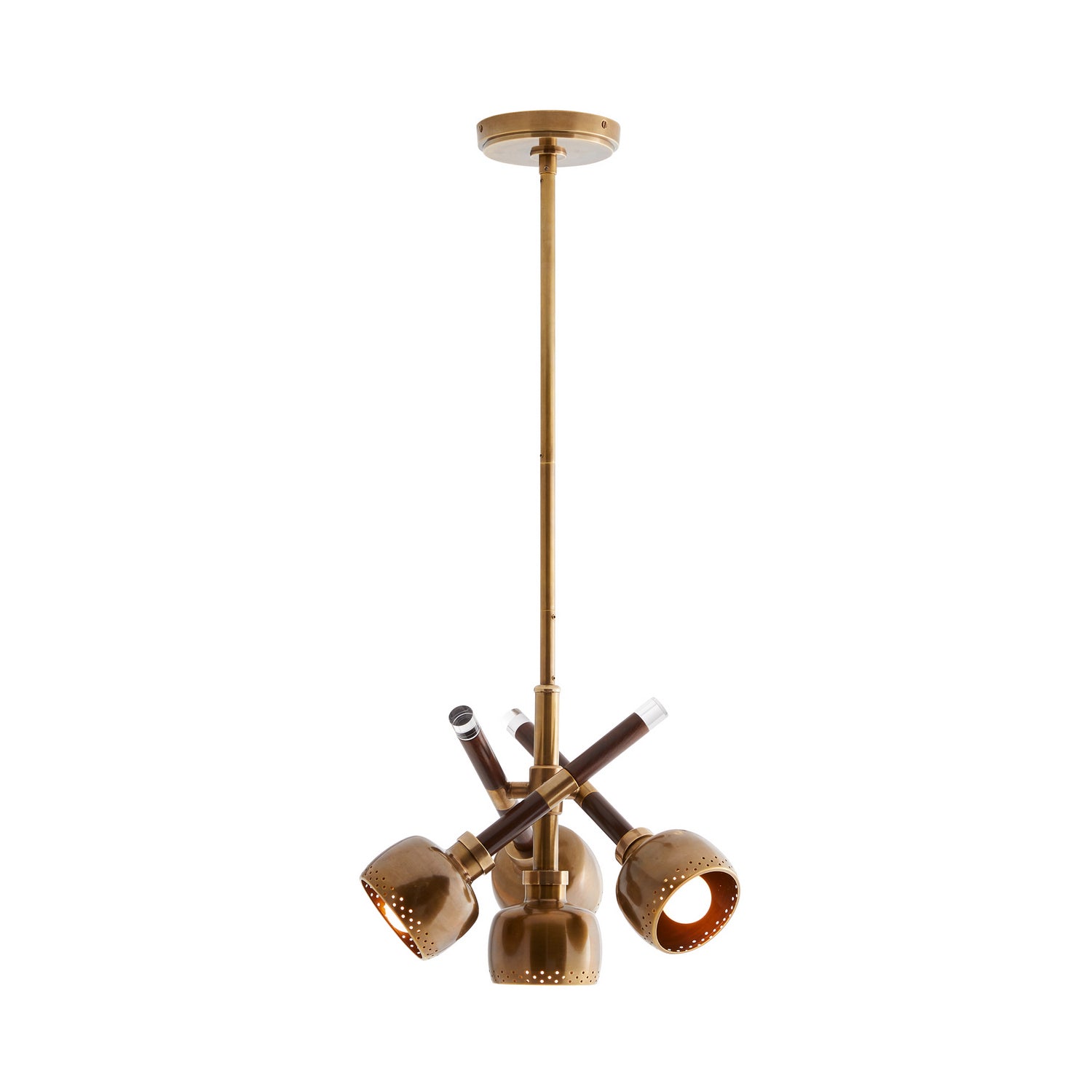 Arteriors - DJ42004 - Four Light Pendant - Pavo - Dark Walnut