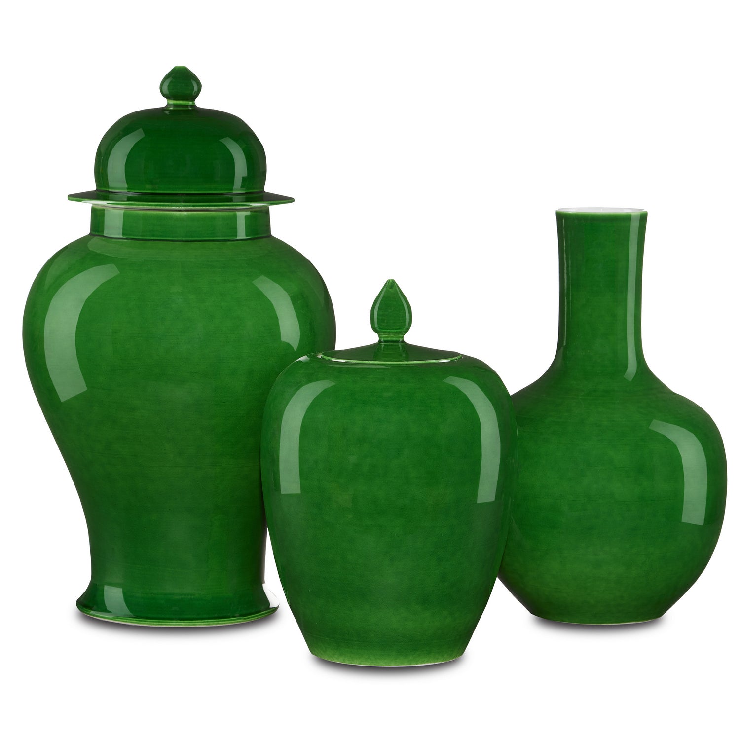 Currey and Company - 1200-0577 - Vase - Imperial - Green