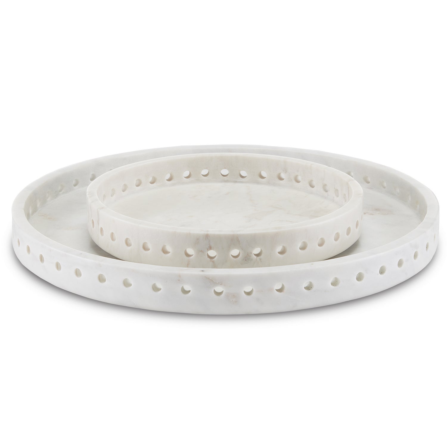 Currey and Company - 1200-0592 - Tray - Freya - White