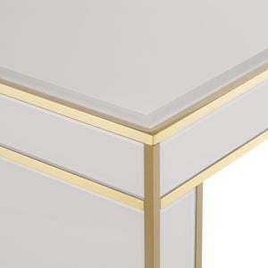 Currey and Company - 3000-0209 - Console Table - Arden - Ivory/Satin Brass