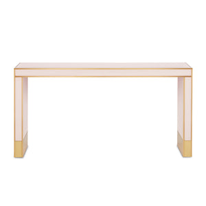 Currey and Company - 3000-0210 - Console Table - Arden - Silver Peony/Satin Brass