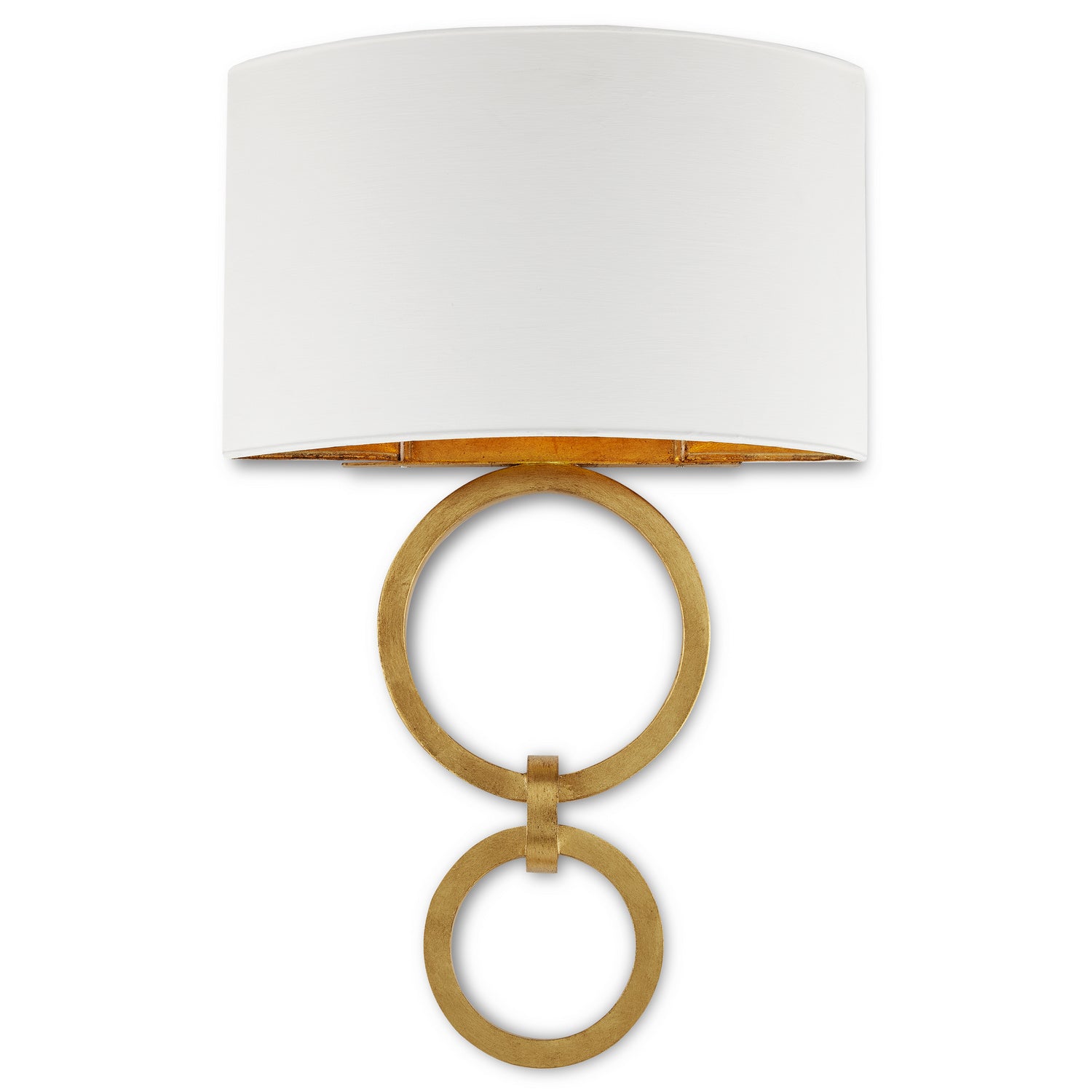 Currey and Company - 5900-0048 - One Light Wall Sconce - Bolebrook White - Gesso White/Contemporary Gold Leaf