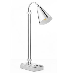 Currey and Company - 6000-0781 - One Light Desk Lamp - Symmetry - Polished Nickel