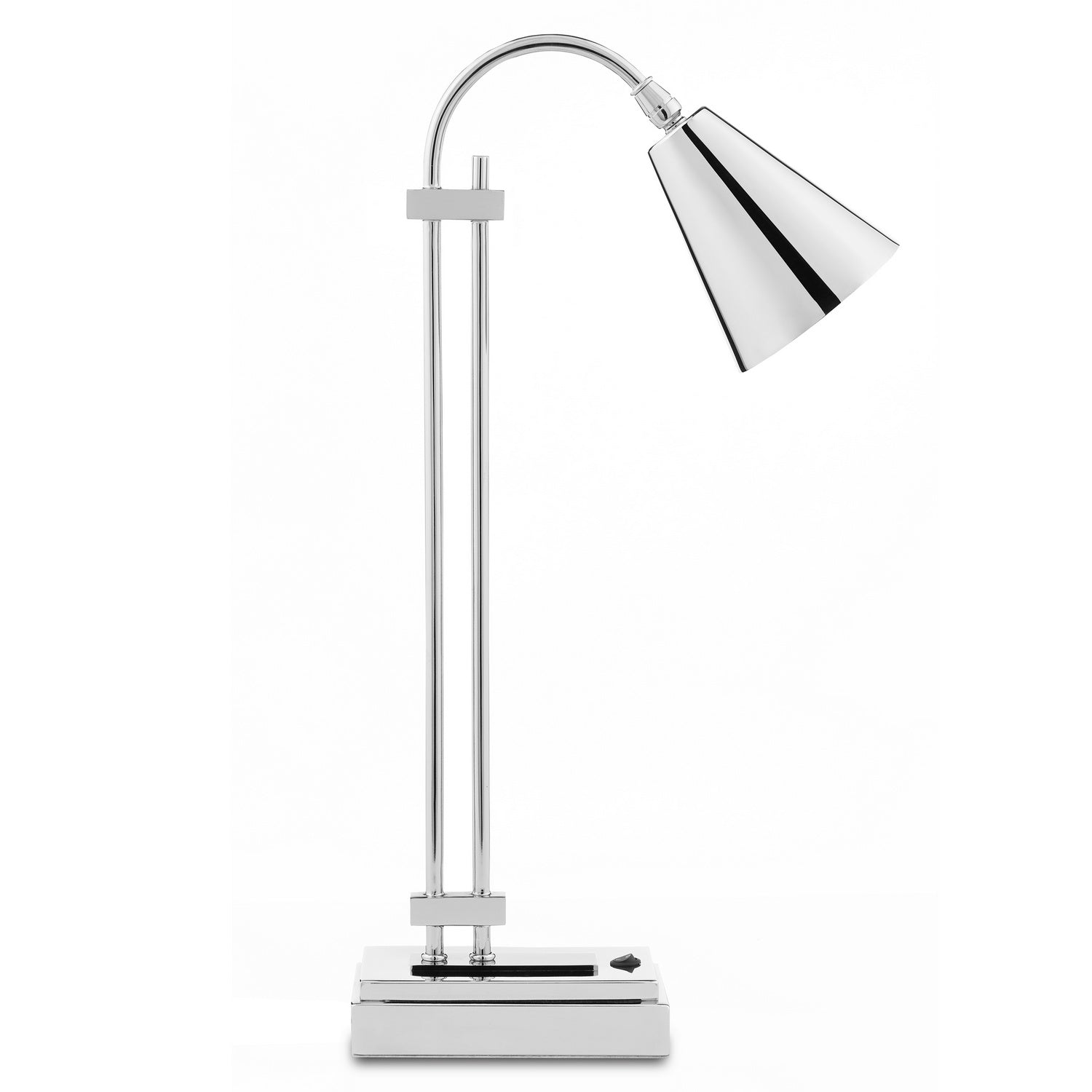 Currey and Company - 6000-0781 - One Light Desk Lamp - Symmetry - Polished Nickel