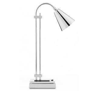 Currey and Company - 6000-0781 - One Light Desk Lamp - Symmetry - Polished Nickel