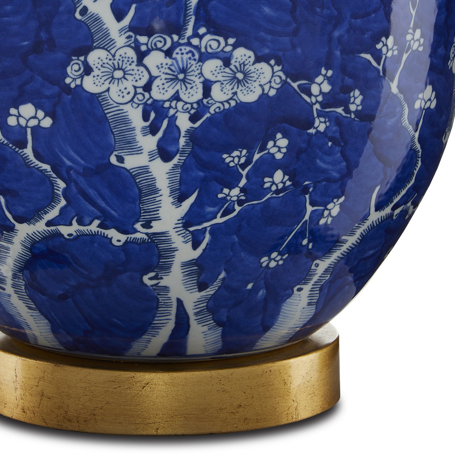 Currey and Company - 6000-0793 - One Light Table Lamp - Sakura - Blue/White/Gold Leaf