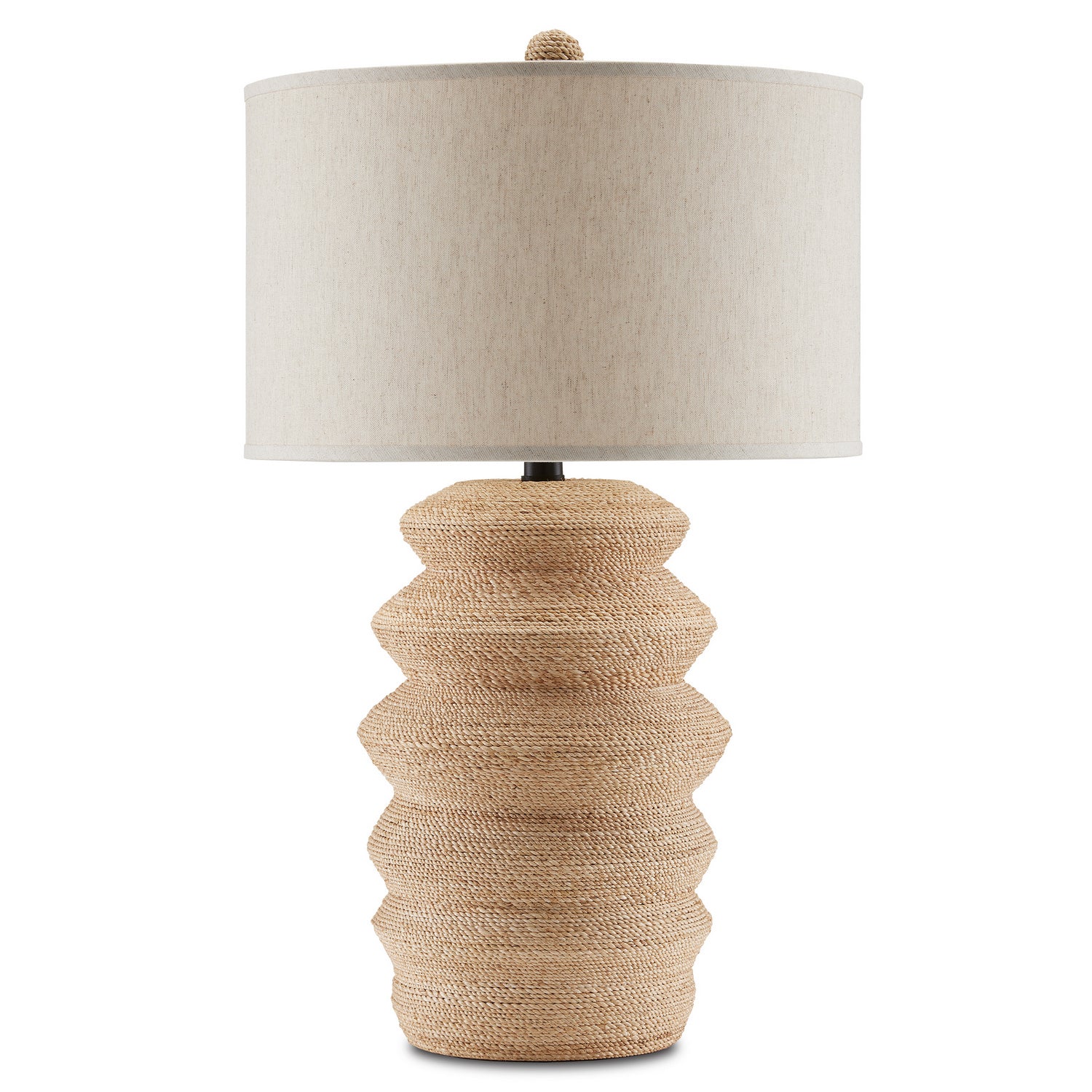 Currey and Company - 6000-0798 - One Light Table Lamp - Kavala - Natural/Satin Black