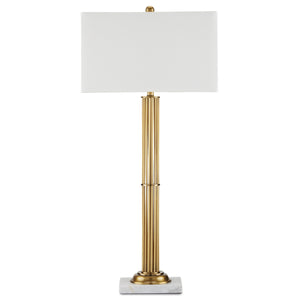 Currey and Company - 6000-0808 - One Light Table Lamp - Allegory - Antique Brass/Natural