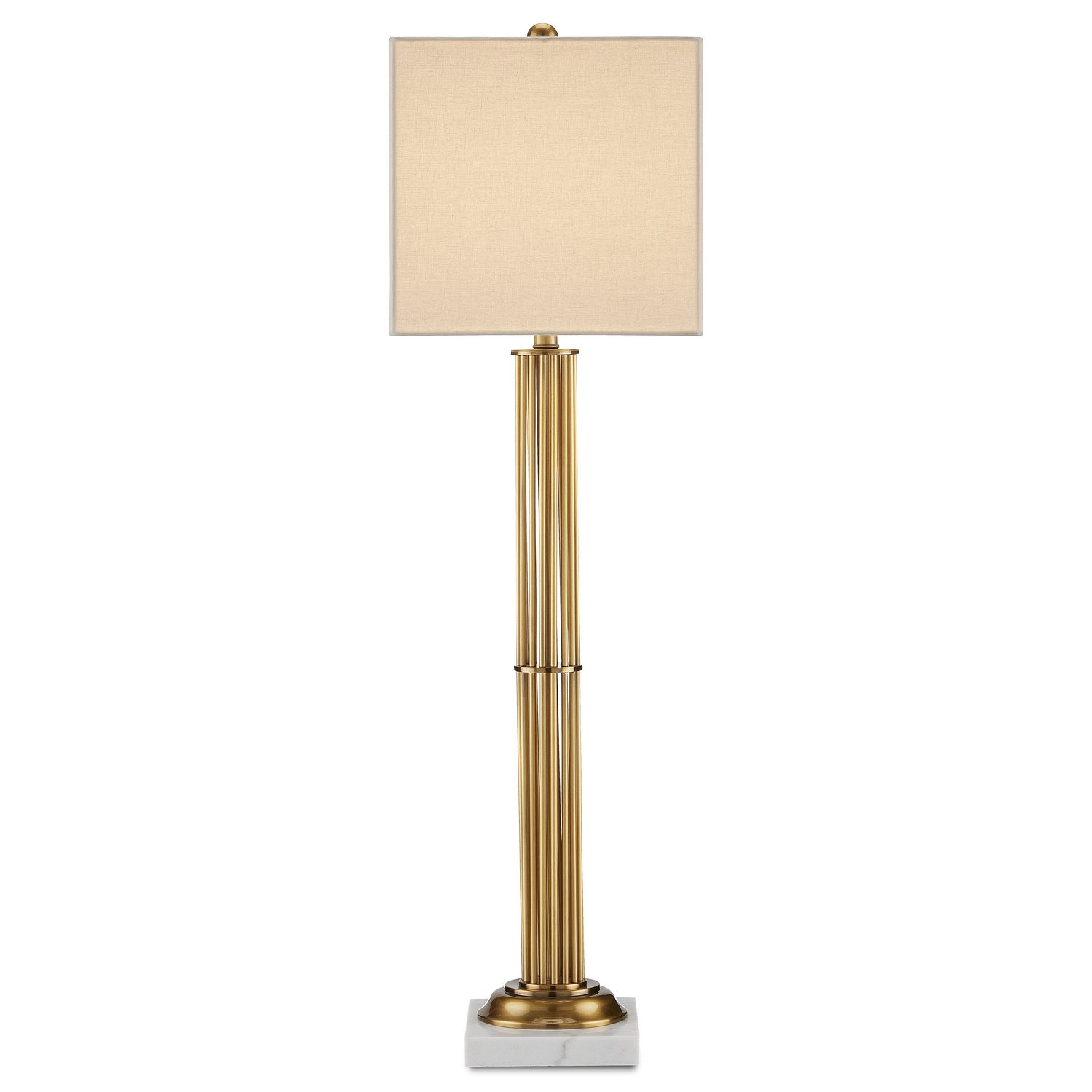 Currey and Company - 6000-0808 - One Light Table Lamp - Allegory - Antique Brass/Natural