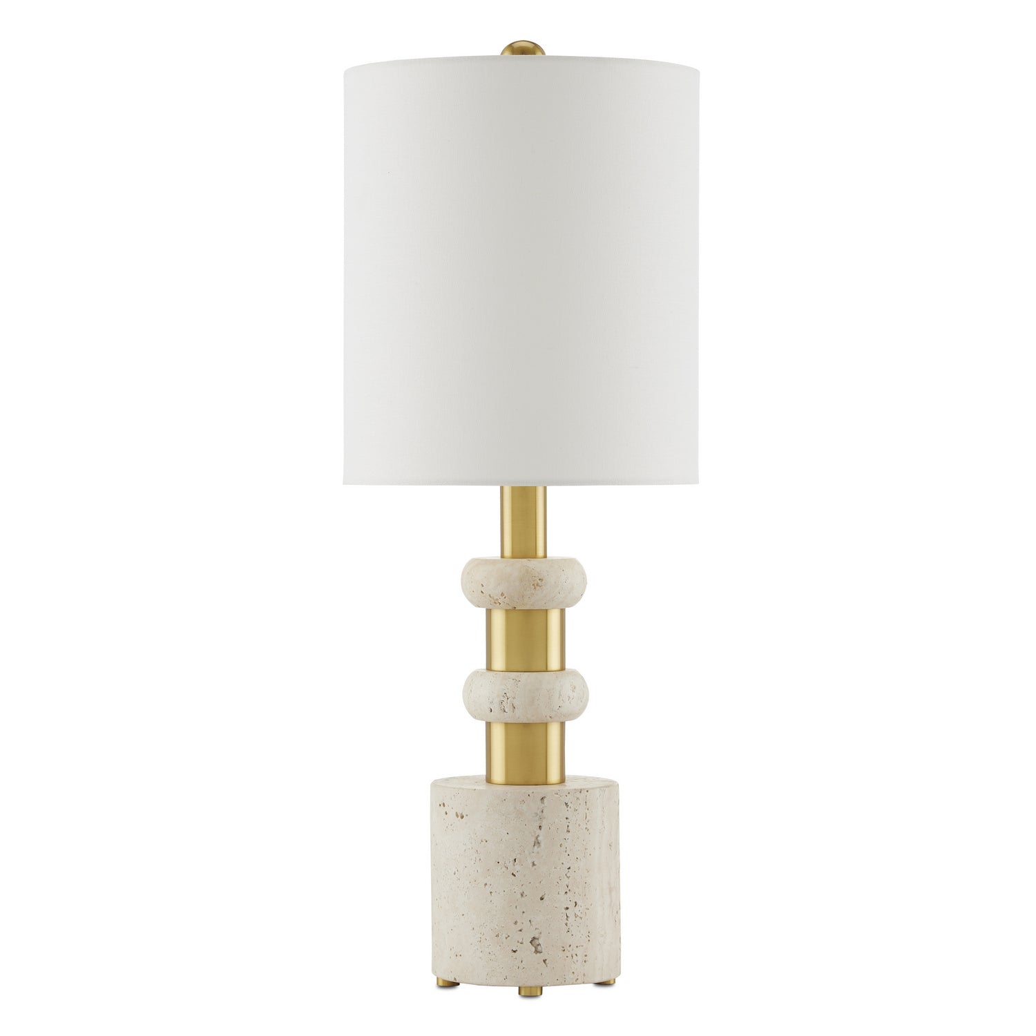 Currey and Company - 6000-0809 - One Light Table Lamp - Goletta - Beige/Antique Brass