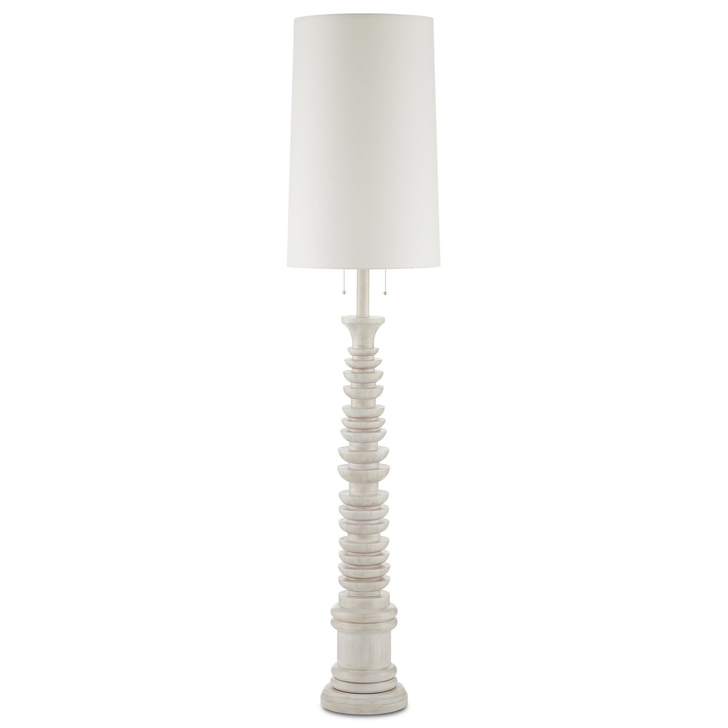 Currey and Company - 8000-0112 - Two Light Floor Lamp - Phyllis Morris - Whitewash