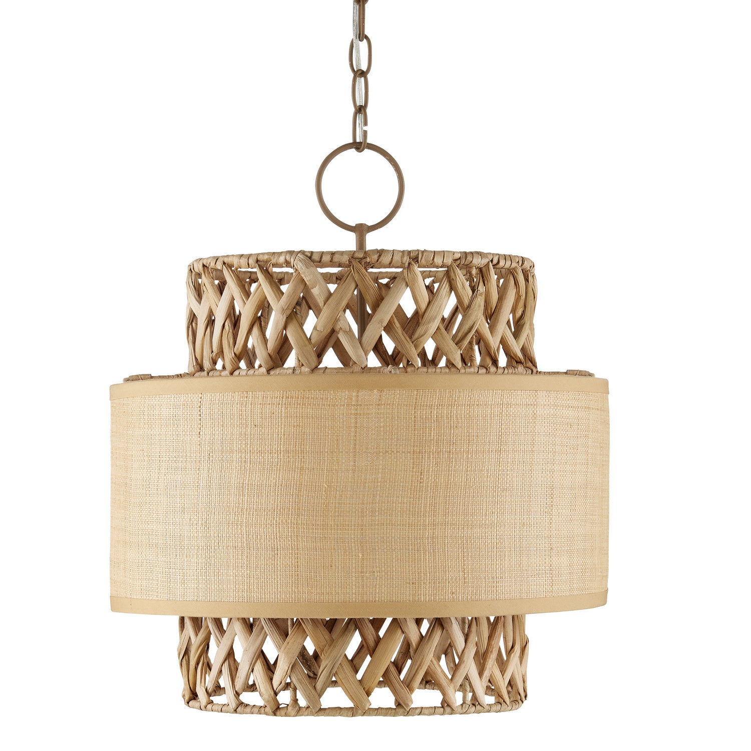 Currey and Company - 9000-0926 - Four Light Pendant - Isola - Khaki/Natural