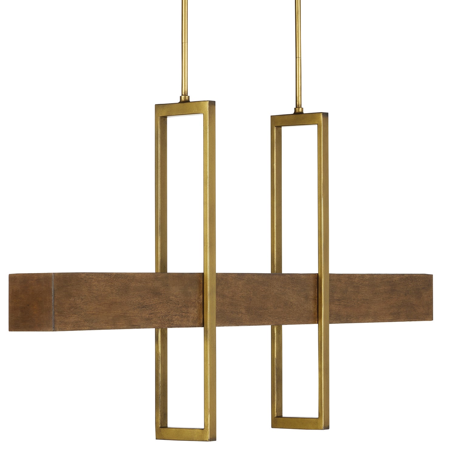 Currey and Company - 9000-0929 - LED Linear Chandelier - Tonbridge - Chestnut/Brass