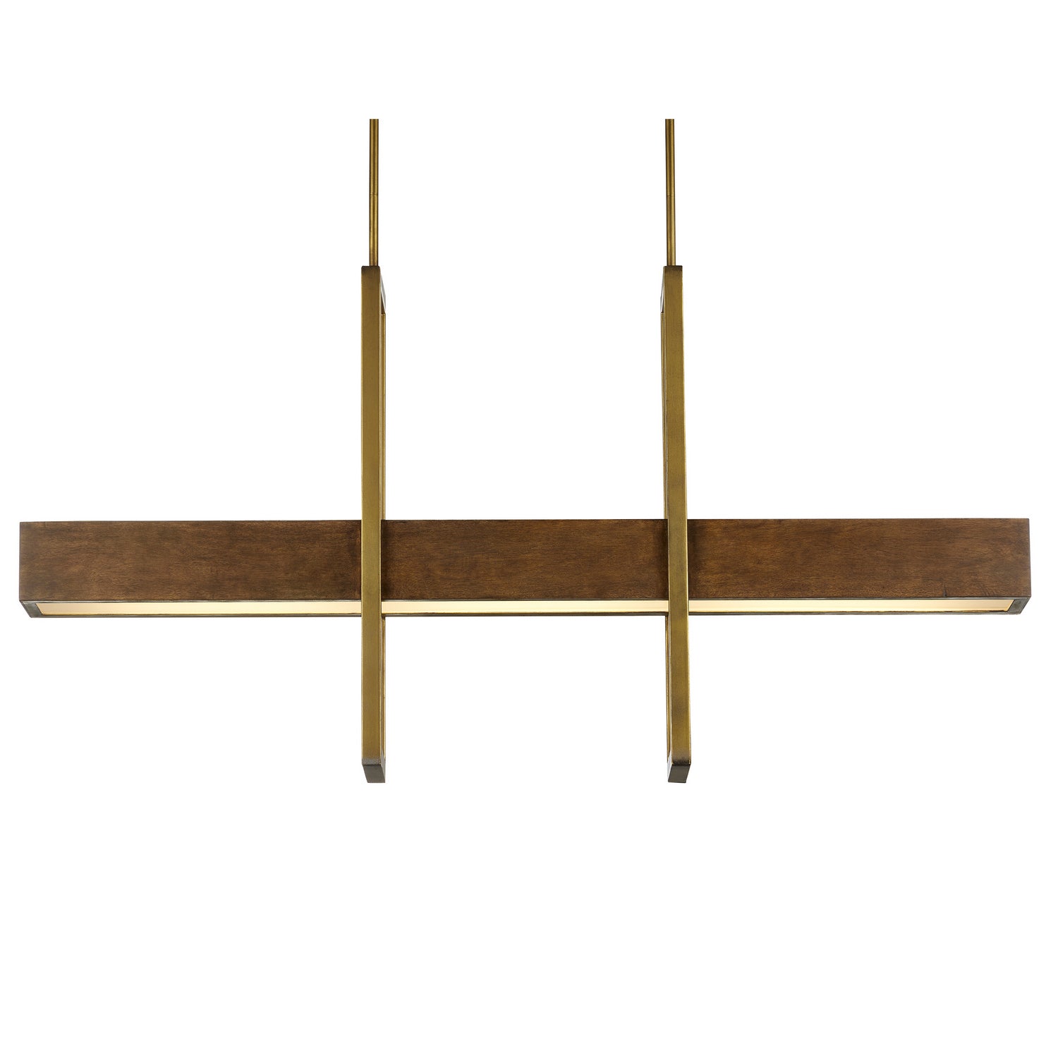 Currey and Company - 9000-0929 - LED Linear Chandelier - Tonbridge - Chestnut/Brass