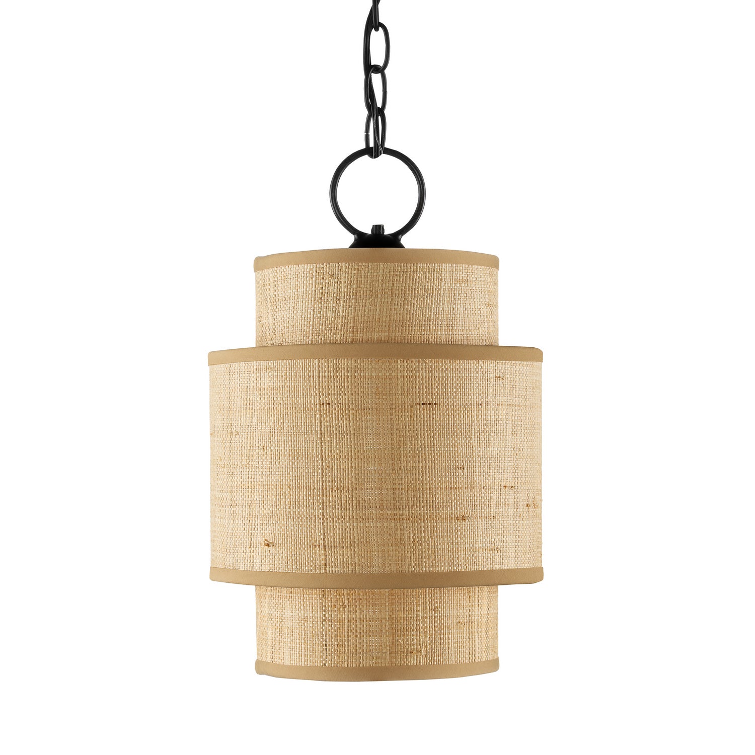 Currey and Company - 9000-0944 - One Light Pendant - Mathias - Natural/Satin Black