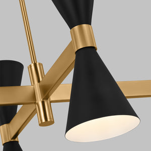 Visual Comfort Studio - AEC1068MBK - Eight Light Chandelier - Albertine - Midnight Black