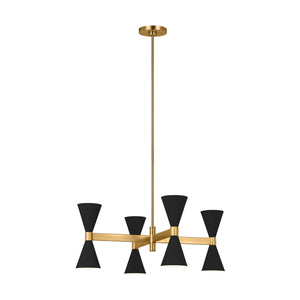 Visual Comfort Studio - AEC1078MBK - Eight Light Chandelier - Albertine - Midnight Black