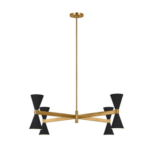 Visual Comfort Studio - AEC1088MBK - Eight Light Chandelier - Albertine - Midnight Black