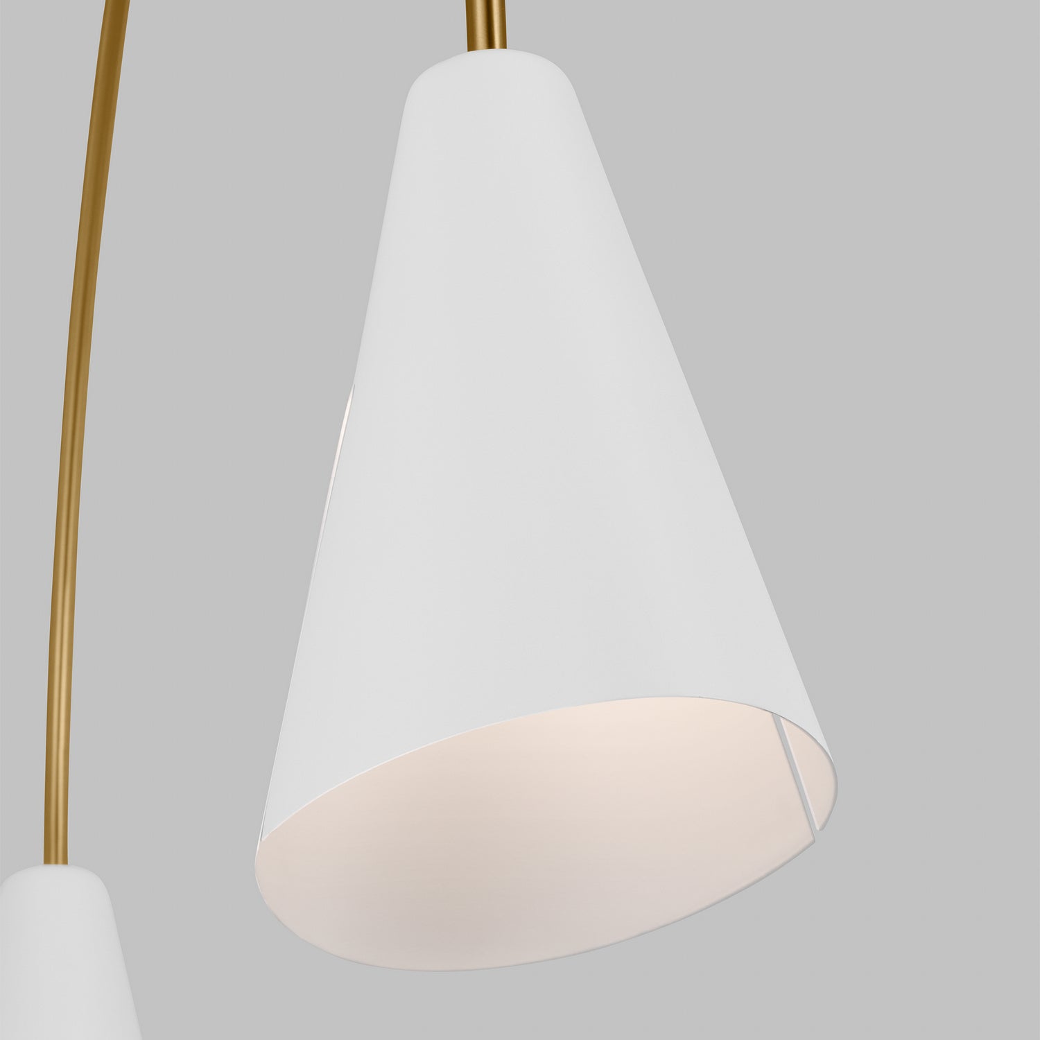 Visual Comfort Studio - KC1102MWTBBS-L1 - LED Linear Chandelier - Cambre - Matte White and Burnished Brass