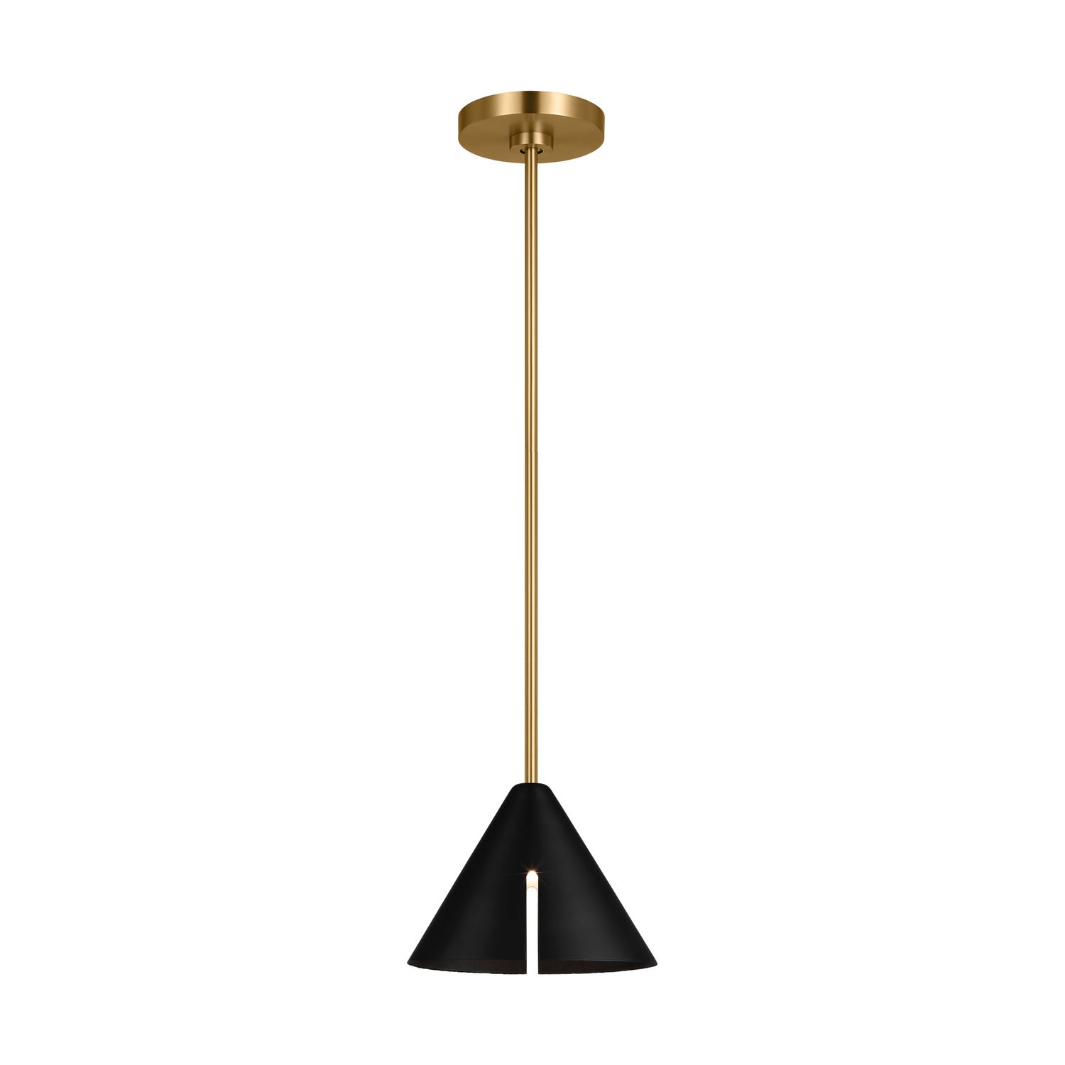 Visual Comfort Studio - KP1121MBKBBS-L1 - LED Pendant - Cambre - Midnight Black and Burnished Brass