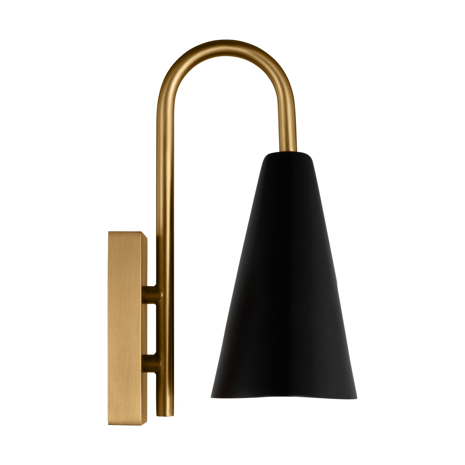 Visual Comfort Studio - KW1131MBKBBS-L1 - LED Wall Sconce - Cambre - Midnight Black and Burnished Brass