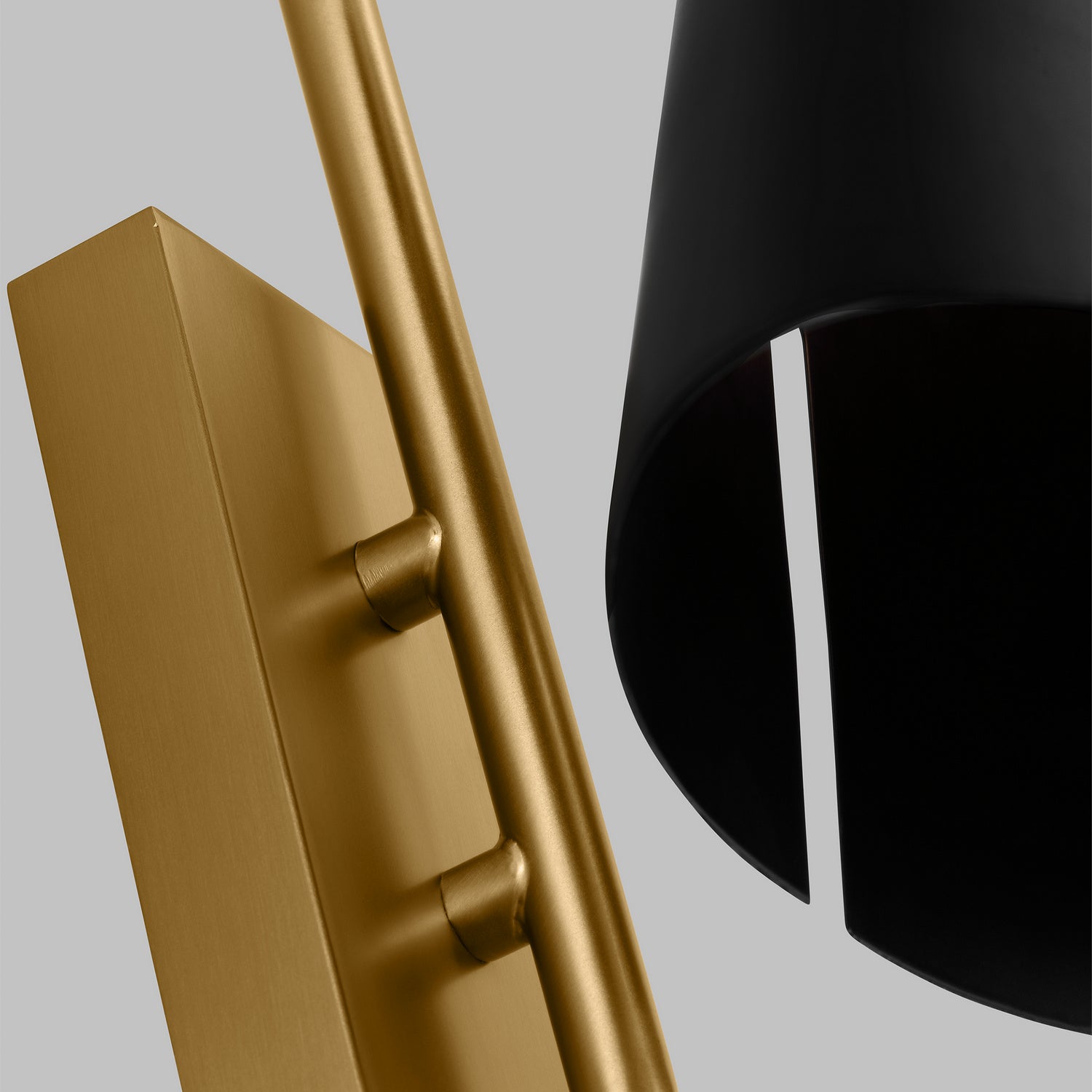 Visual Comfort Studio - KW1131MBKBBS-L1 - LED Wall Sconce - Cambre - Midnight Black and Burnished Brass