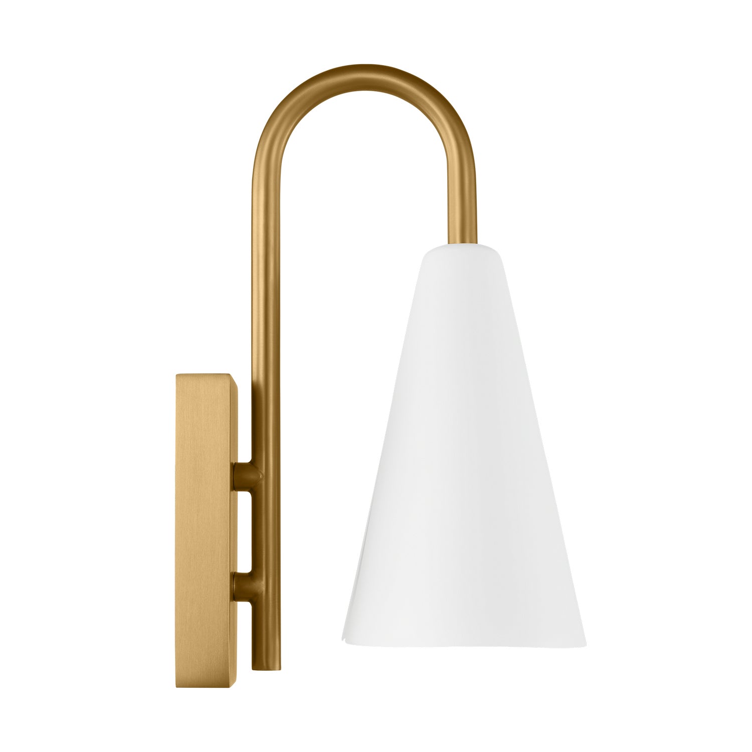 Visual Comfort Studio - KW1131MWTBBS-L1 - LED Wall Sconce - Cambre - Matte White and Burnished Brass