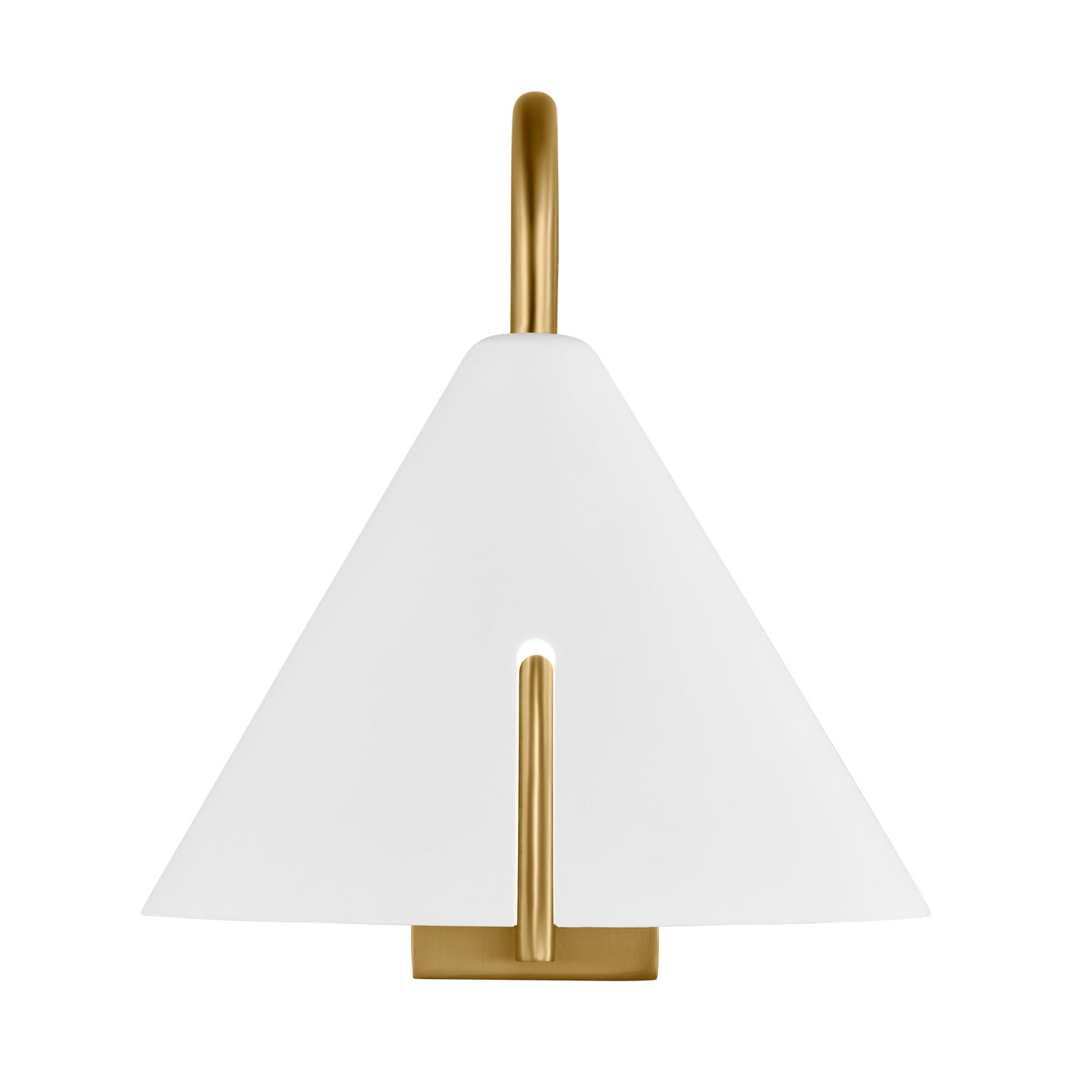 Visual Comfort Studio - KW1131MWTBBS-L1 - LED Wall Sconce - Cambre - Matte White and Burnished Brass