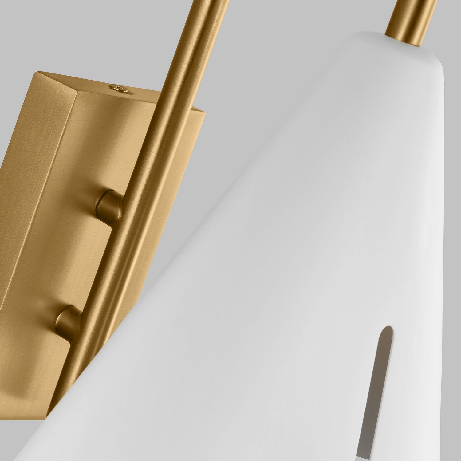 Visual Comfort Studio - KW1131MWTBBS-L1 - LED Wall Sconce - Cambre - Matte White and Burnished Brass