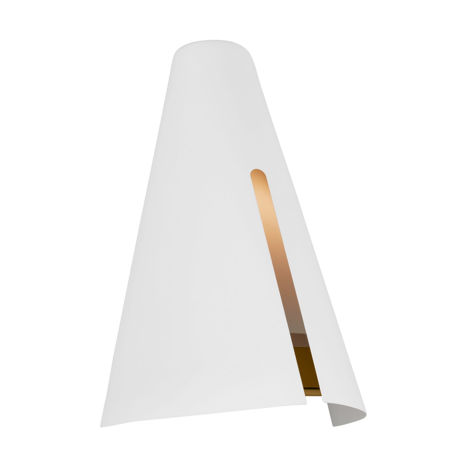 Visual Comfort Studio - KW1141MWTBBS-L1 - LED Wall Sconce - Cambre - Matte White and Burnished Brass