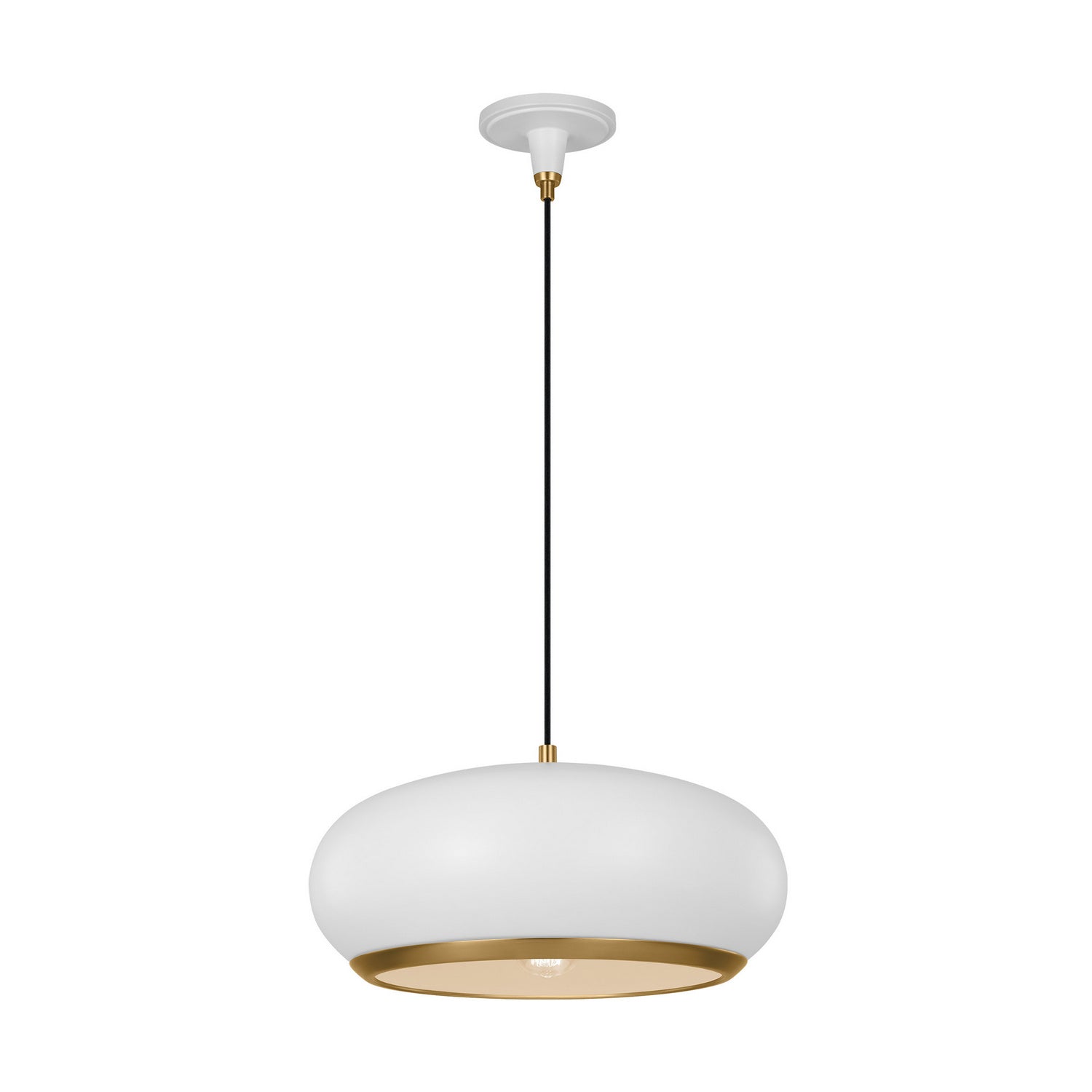 Visual Comfort Studio - TP1131MWTBBS - One Light Pendant - Clasica - Matte White