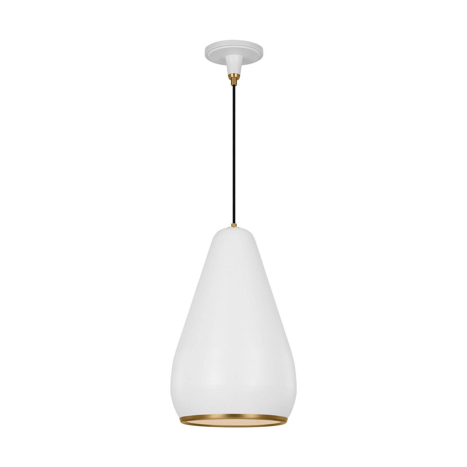 Visual Comfort Studio - TP1141MWTBBS - One Light Pendant - Clasica - Matte White