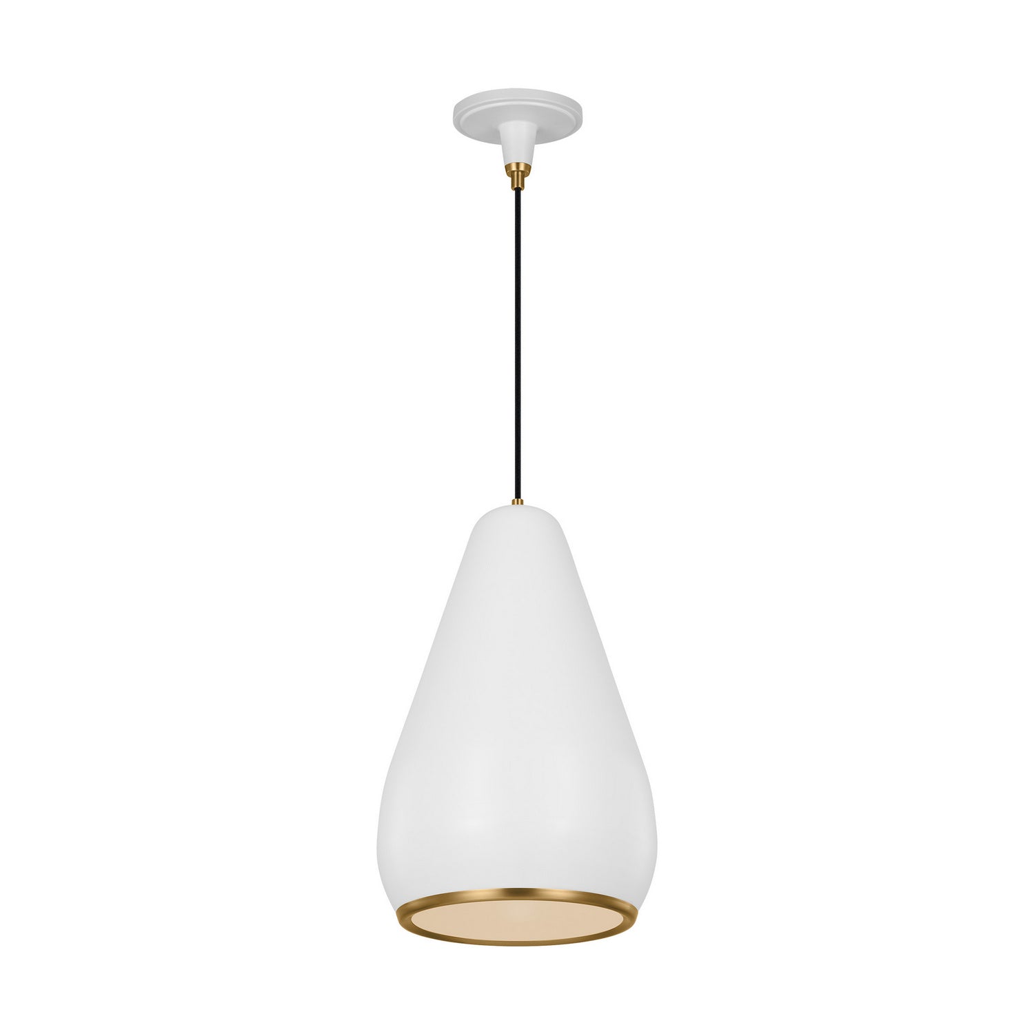 Visual Comfort Studio - TP1141MWTBBS - One Light Pendant - Clasica - Matte White