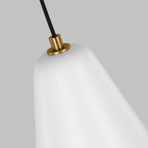 Visual Comfort Studio - TP1141MWTBBS - One Light Pendant - Clasica - Matte White