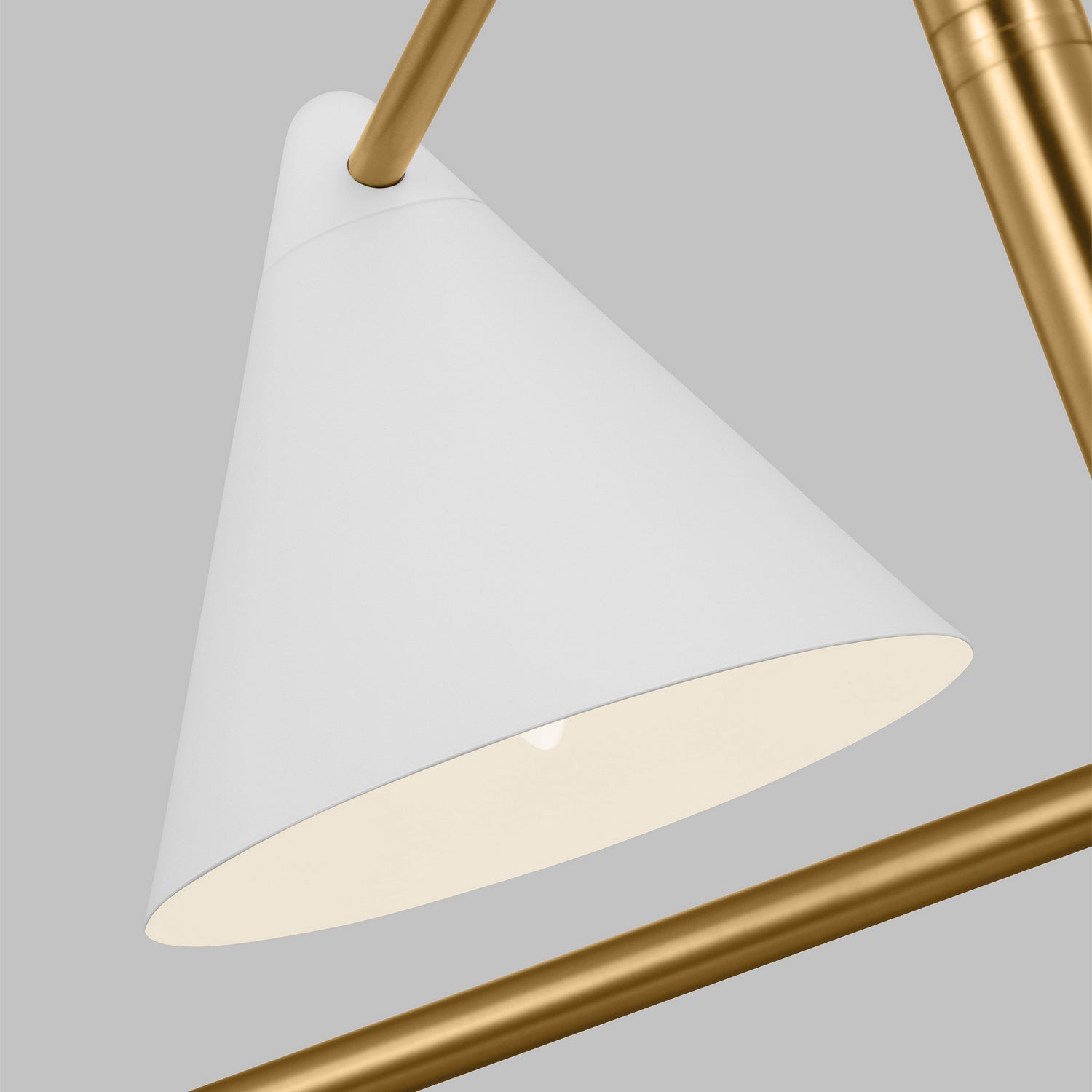 Visual Comfort Studio - AEC1104MWTBBS - Four Light Chandelier - Cosmo - Matte White and Burnished Brass