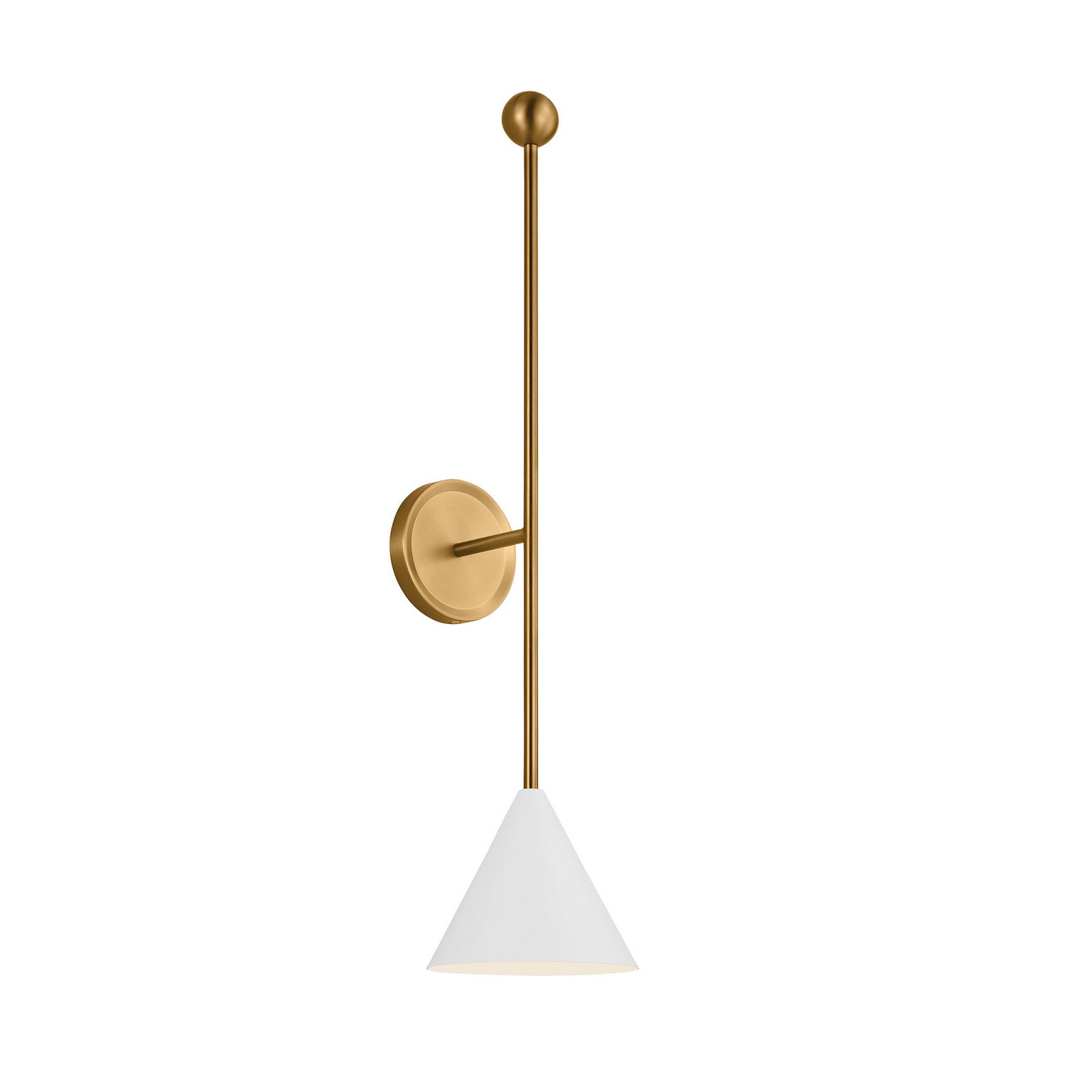 Visual Comfort Studio - AEW1041MWTBBS - One Light Bath Fixture - Cosmo - Matte White and Burnished Brass