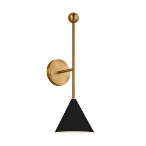 Visual Comfort Studio - AEW1051MBKBBS - One Light Bath Fixture - Cosmo - Midnight Black and Burnished Brass