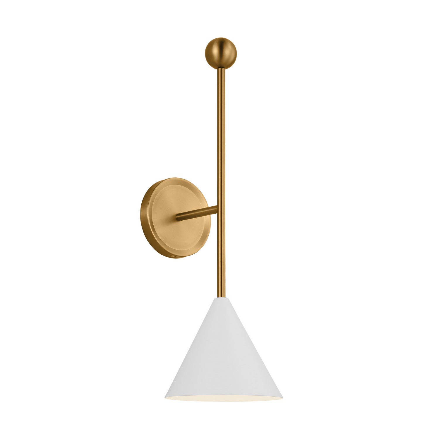 Visual Comfort Studio - AEW1051MWTBBS - One Light Bath Fixture - Cosmo - Matte White and Burnished Brass