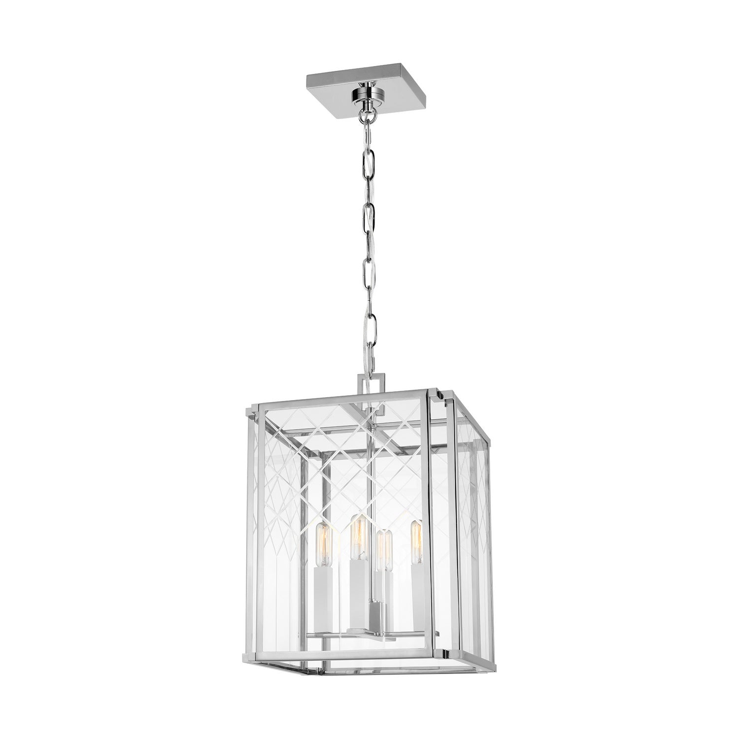 Visual Comfort Studio - AC1134PN - Four Light Pendant - Erro - Polished Nickel