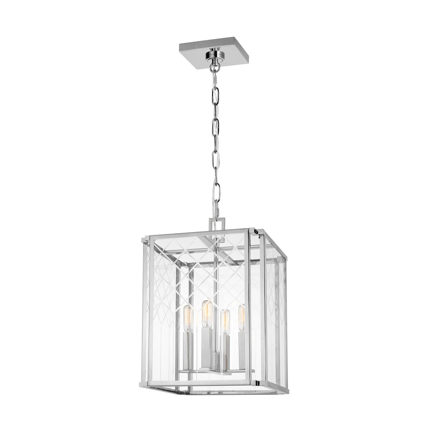 Visual Comfort Studio - AC1134PN - Four Light Pendant - Erro - Polished Nickel