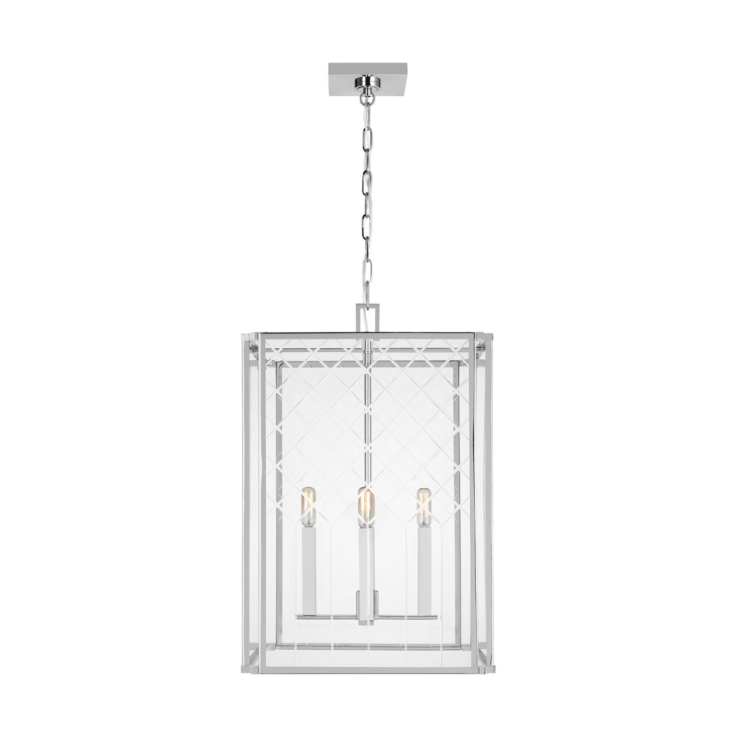 Visual Comfort Studio - AC1144PN - Four Light Pendant - Erro - Polished Nickel