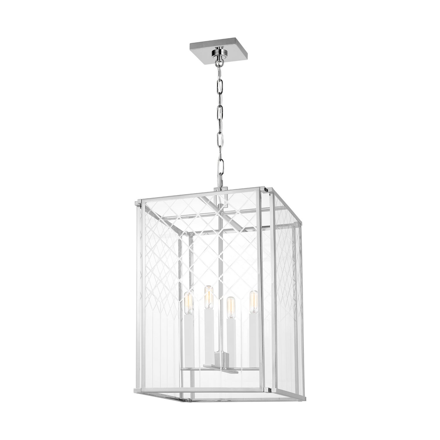 Visual Comfort Studio - AC1144PN - Four Light Pendant - Erro - Polished Nickel