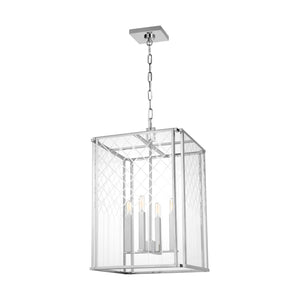 Visual Comfort Studio - AC1144PN - Four Light Pendant - Erro - Polished Nickel