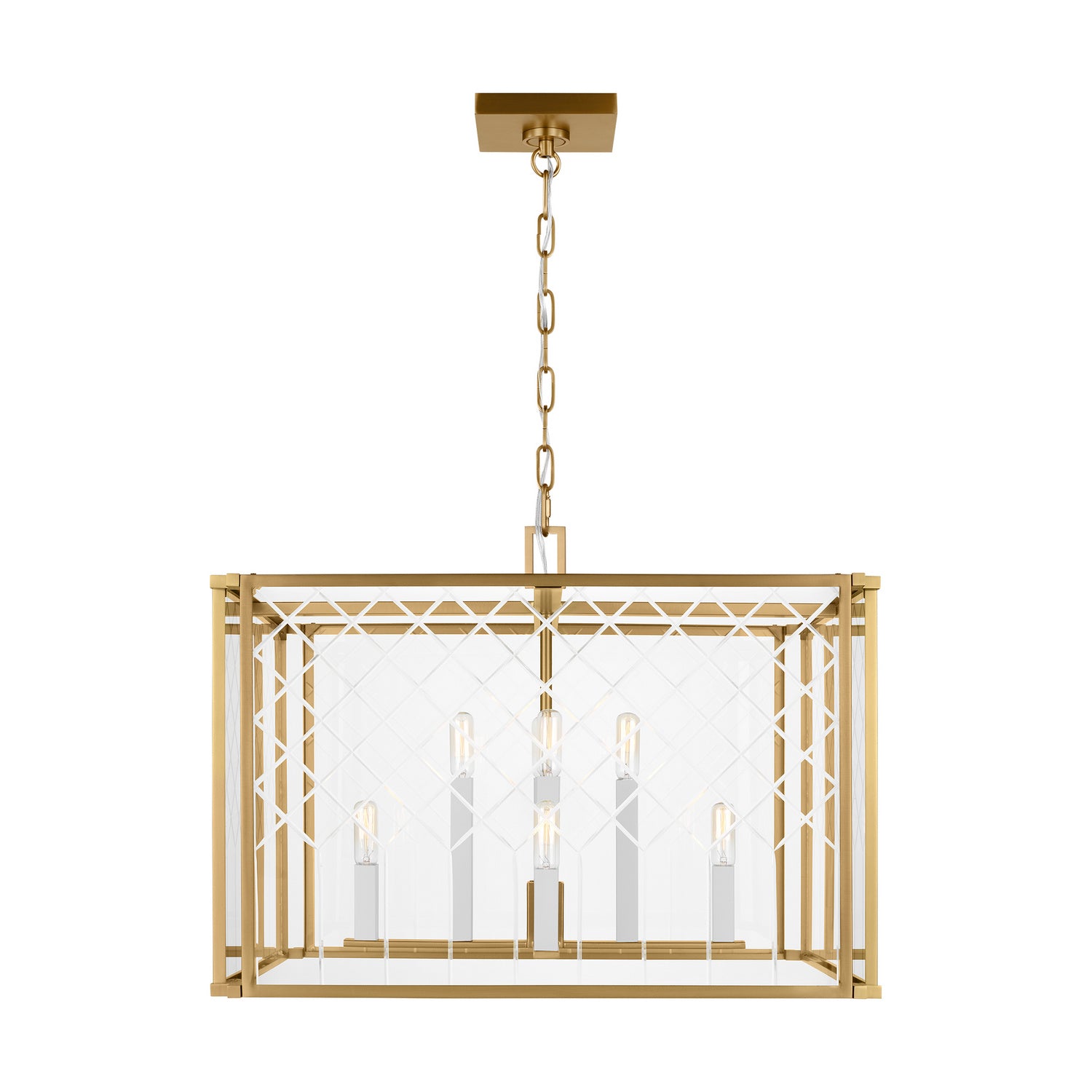 Visual Comfort Studio - AC1158BBS - Eight Light Pendant - Erro - Burnished Brass